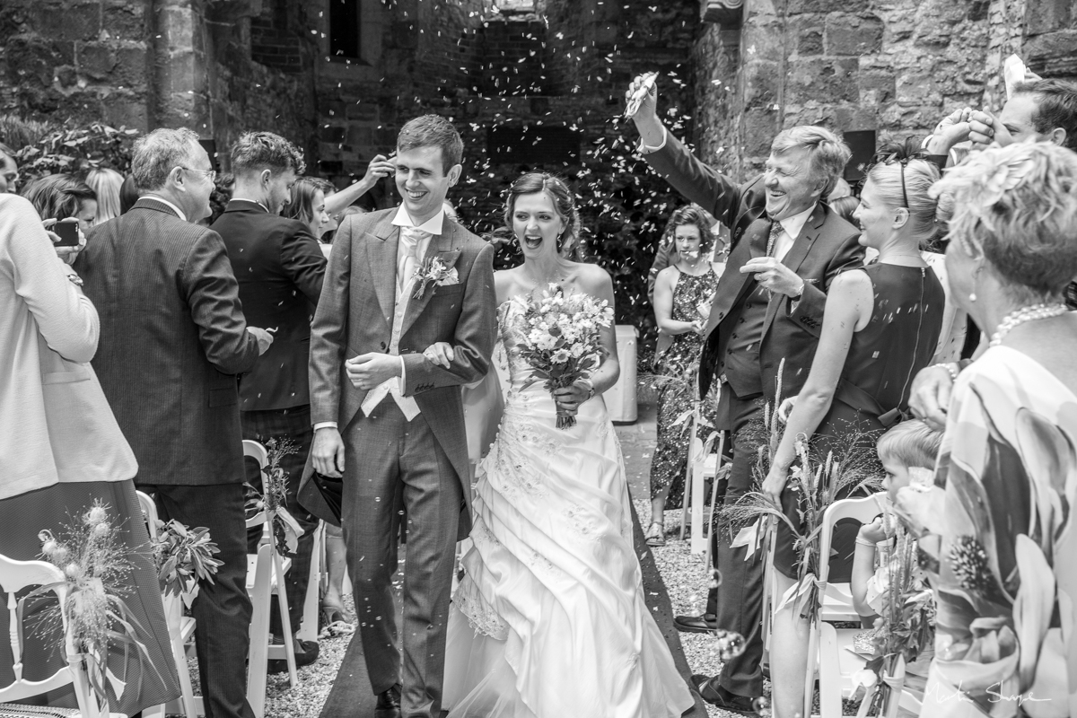 Wedding Confetti shot (black and white)